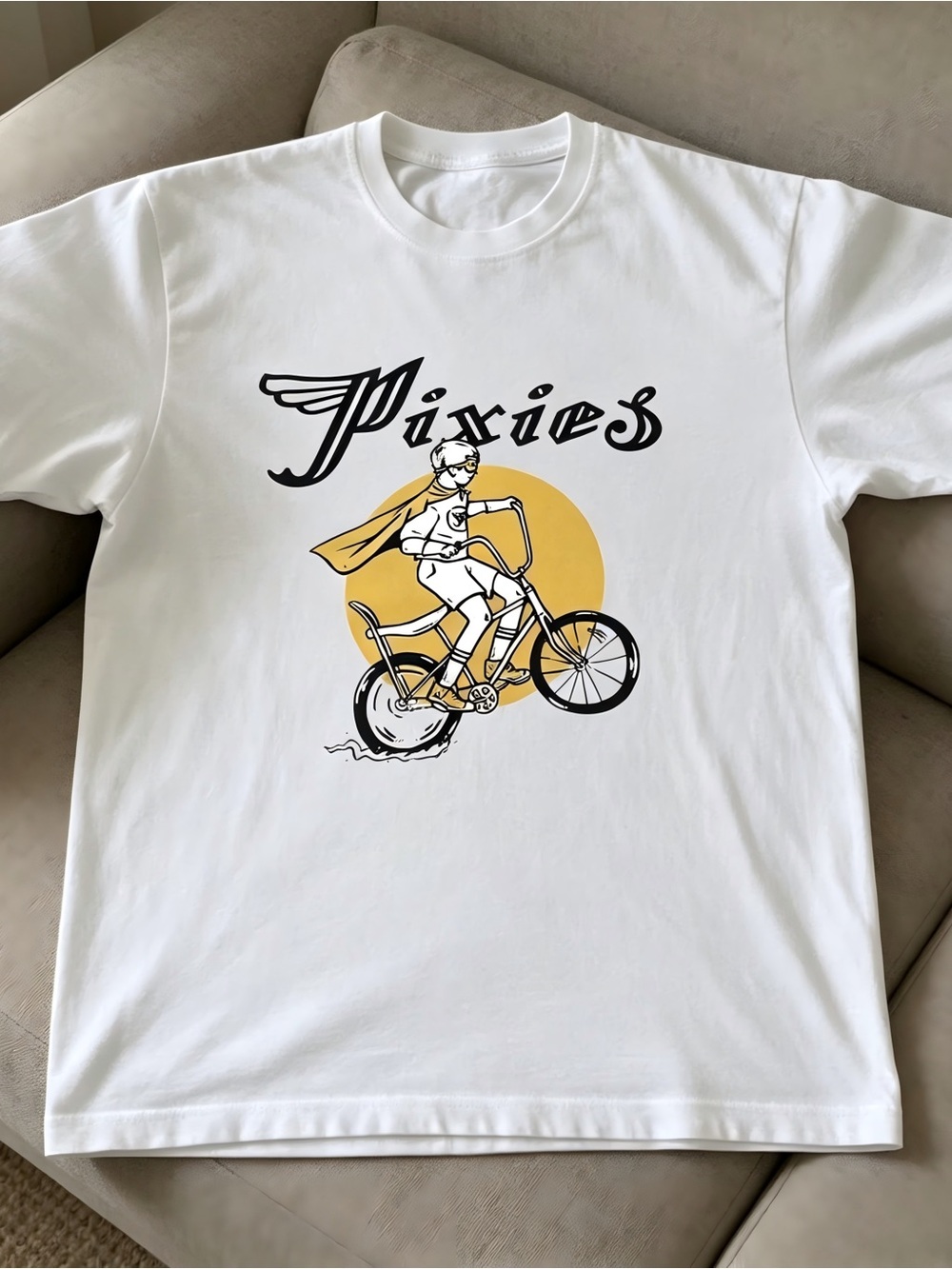 Pixies white graphic Women Men T-shirt Unisex